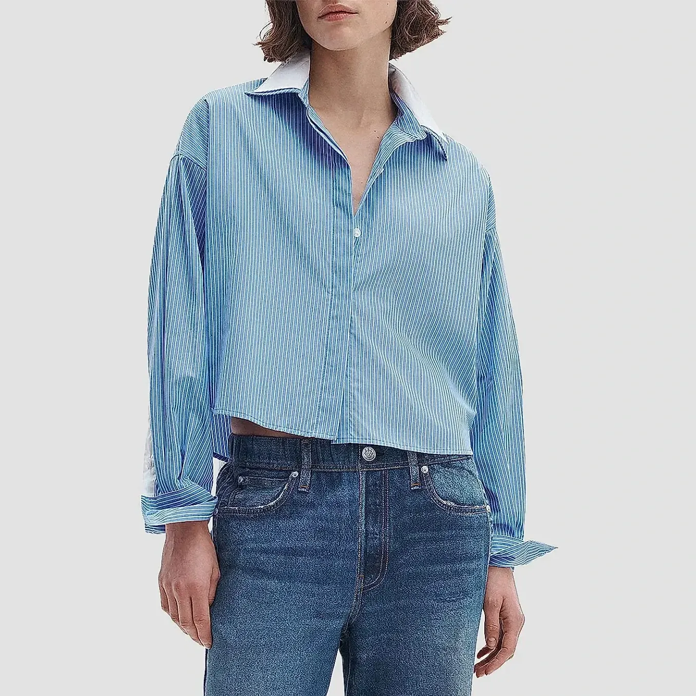 Marin Stripe Layered Cotton Shirt