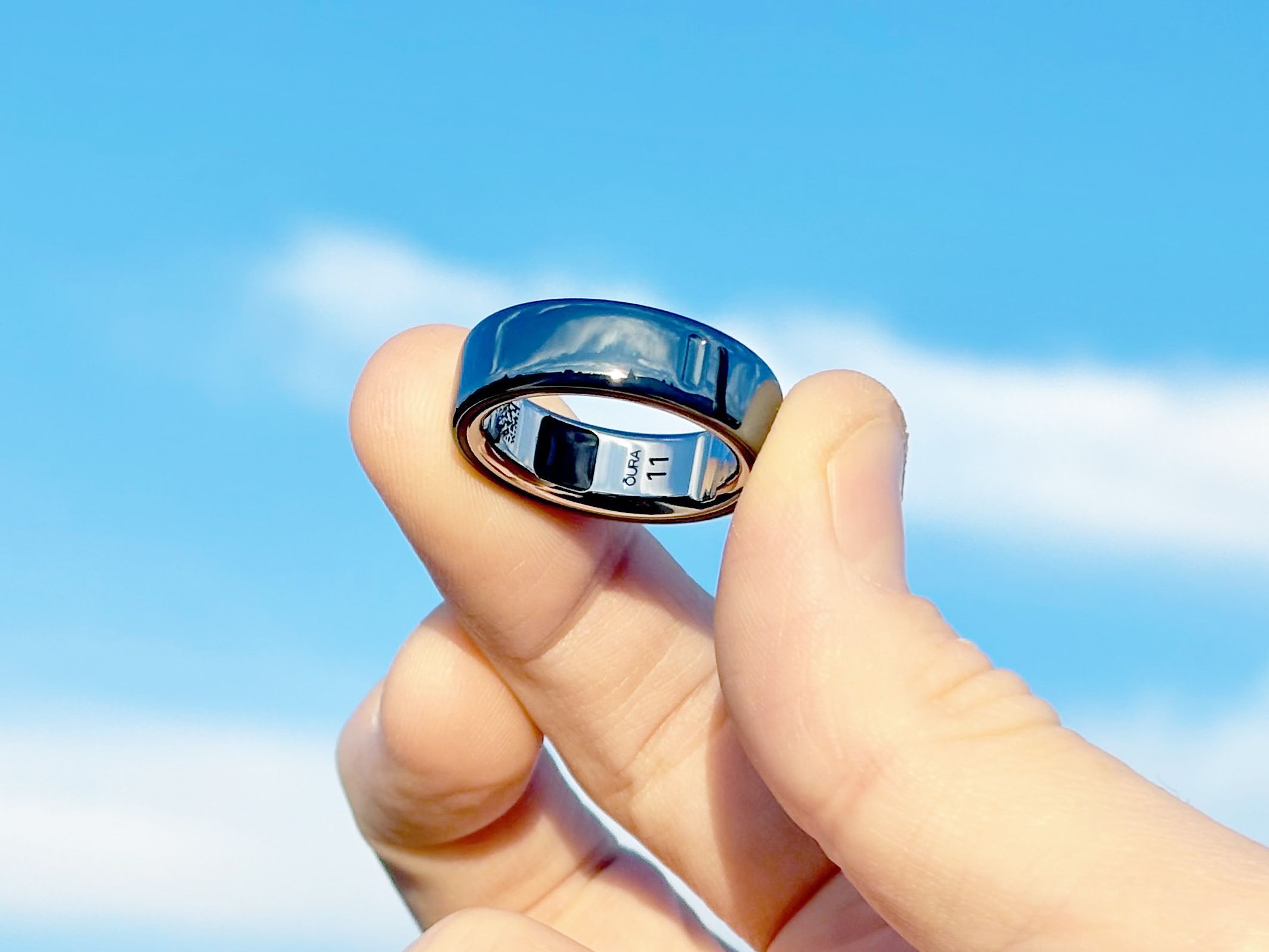 Smart Fitness Ring Tracker - Health & Sleep Monitor, Heart Rate, Activity Tracking, Size 11, Black