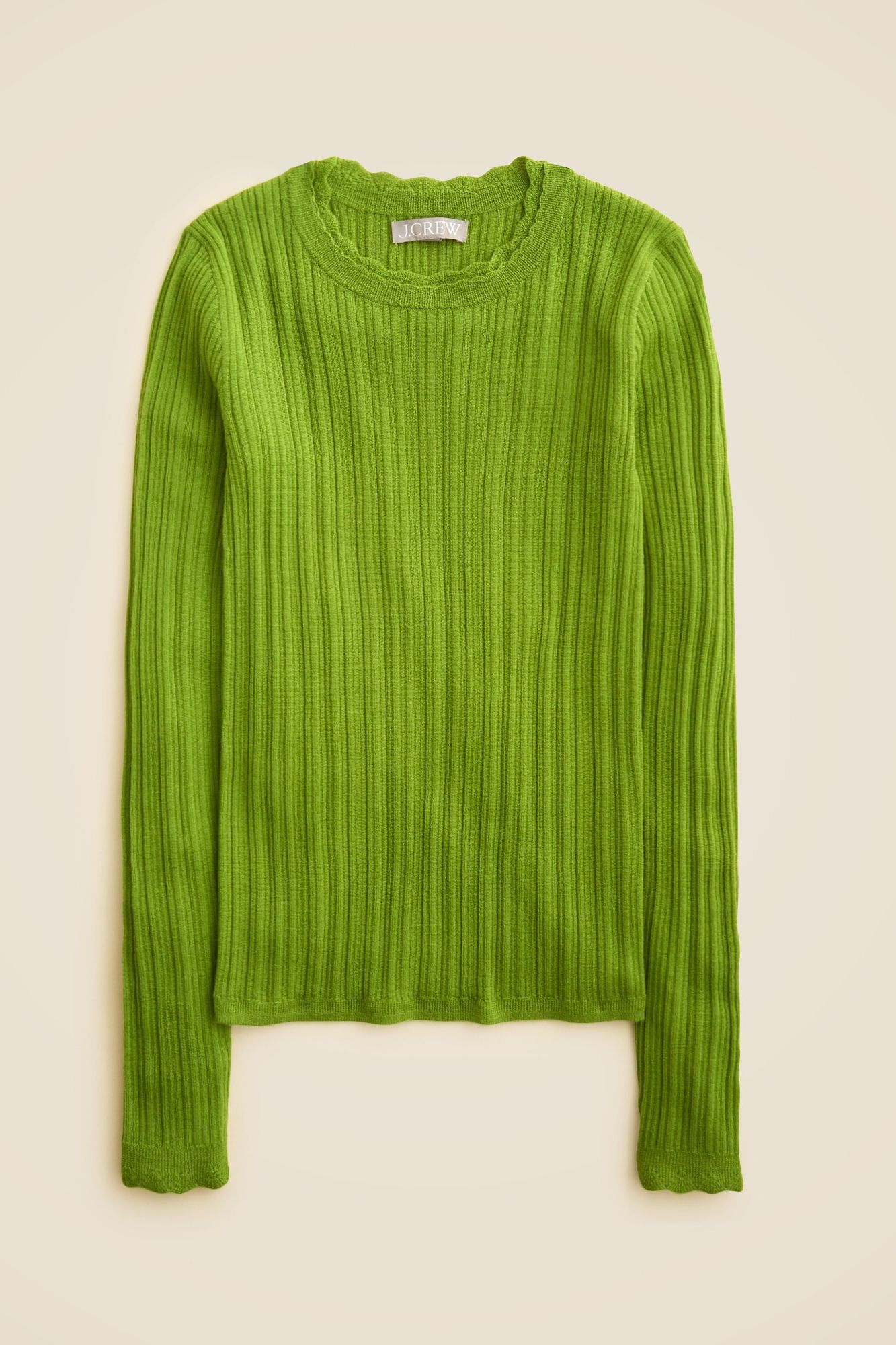 Layered Pointelle Sweater-Tee in Merino Wool
