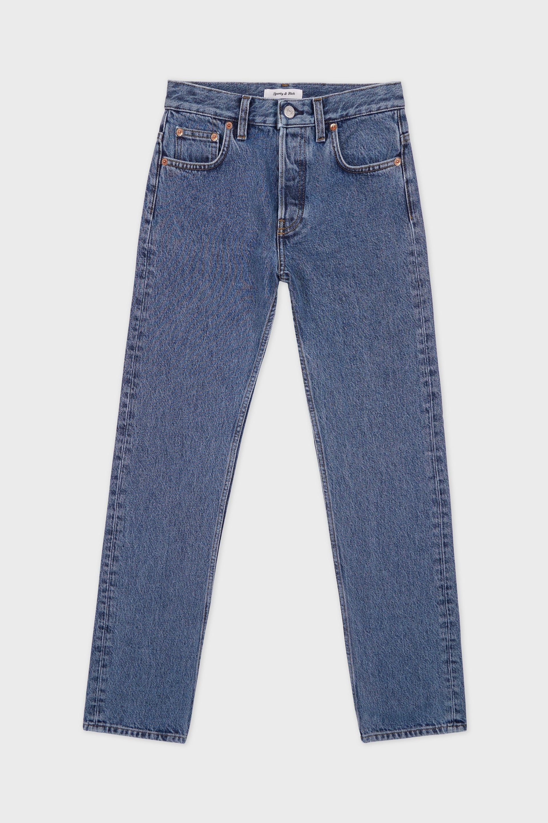 Sporty &amp;amp; Rich, Vintage Fit Straight Leg Denim - Medium Blue