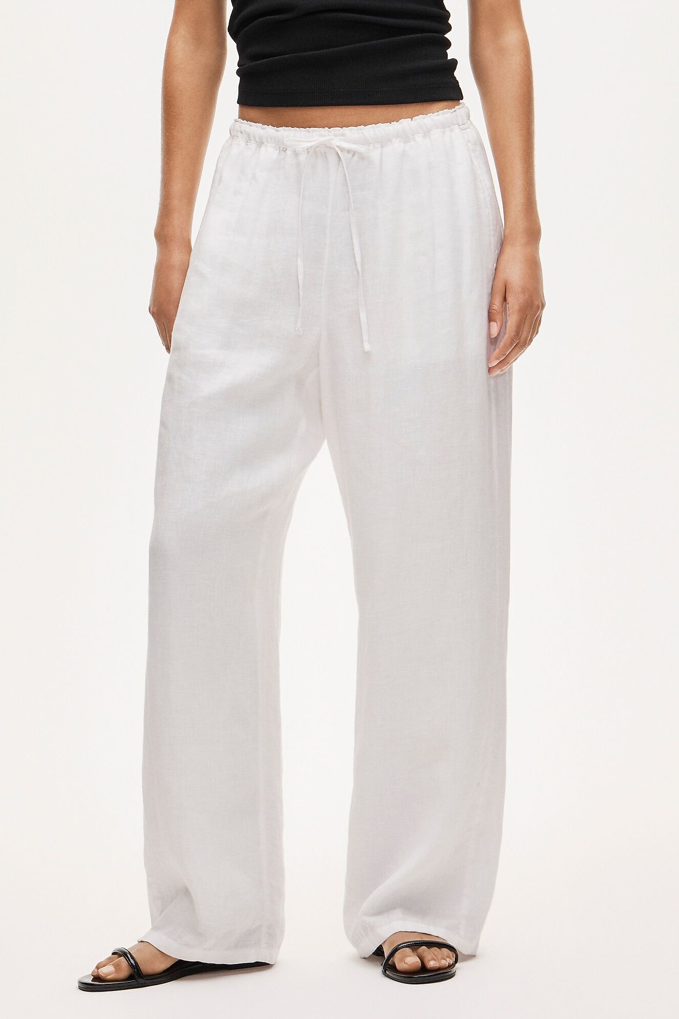 J.Crew, Soleil Pant in Striped Linen