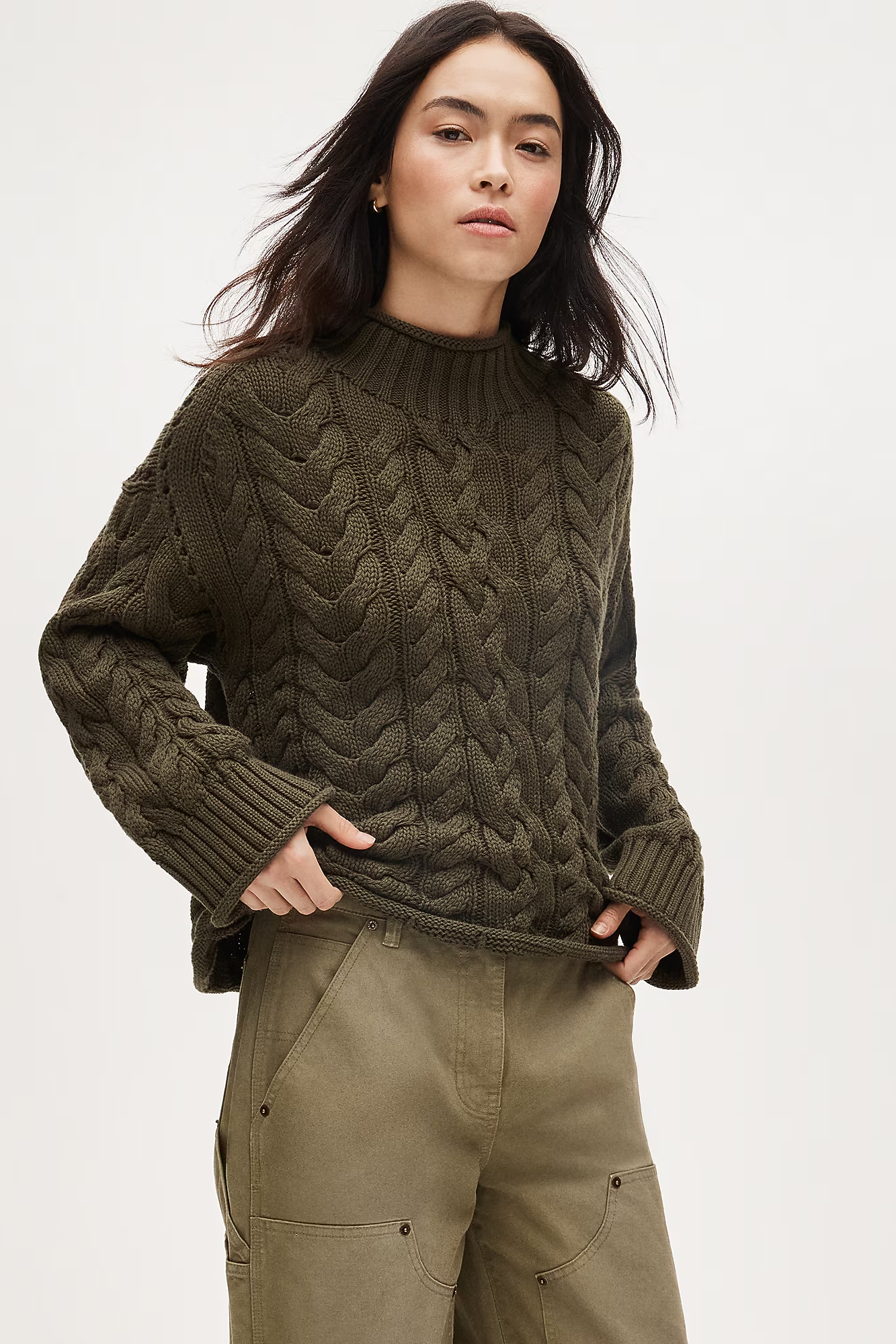 J.Crew, 2025 Rollneck&amp;trade; Cable-Knit Sweater