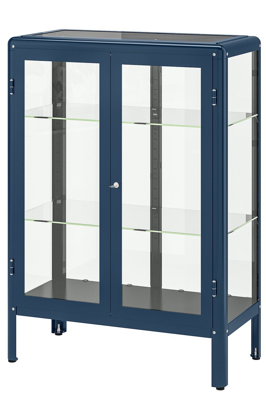 Fabrik&amp;Ouml;r Glass-Door Cabinet - Black-Blue 31 7/8x44 1/2 "
