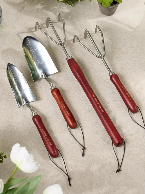 Martha Stewart 4-Piece Trowel and Cultivator Planting Set