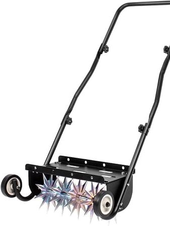 Suchtale 18" Rolling Lawn Aerator With Steel Spike Tines