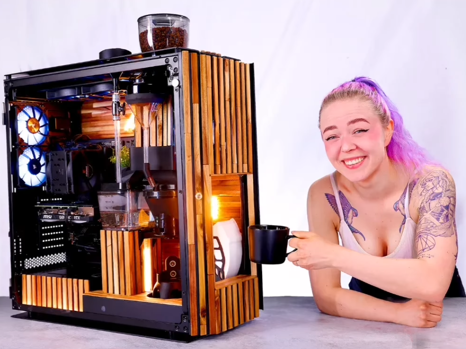 Modders build PC with coffee machine inside — full roaster and