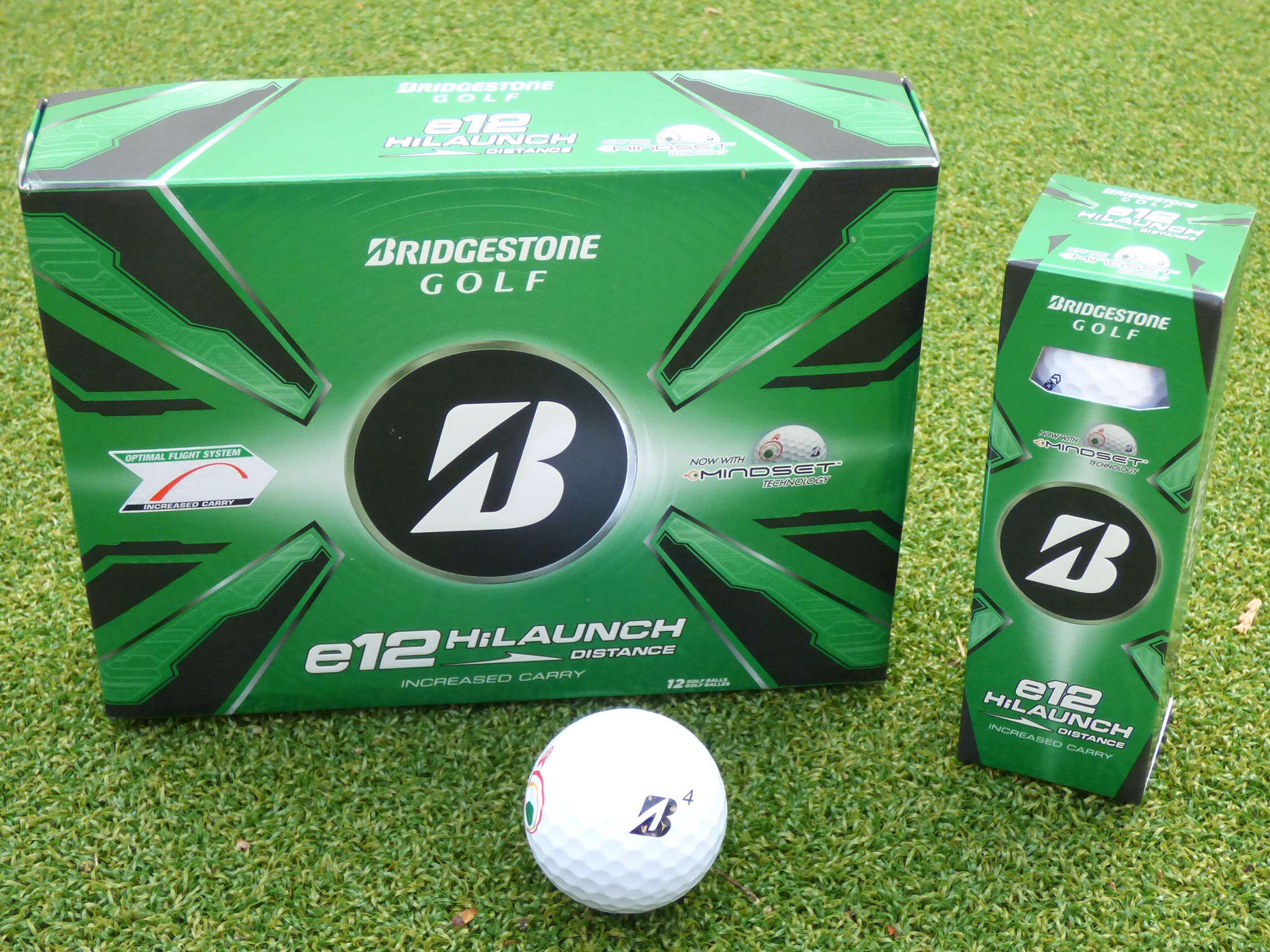 36 Golfbälle Bridgestone E12 Contact Matt Grün AA/AAA