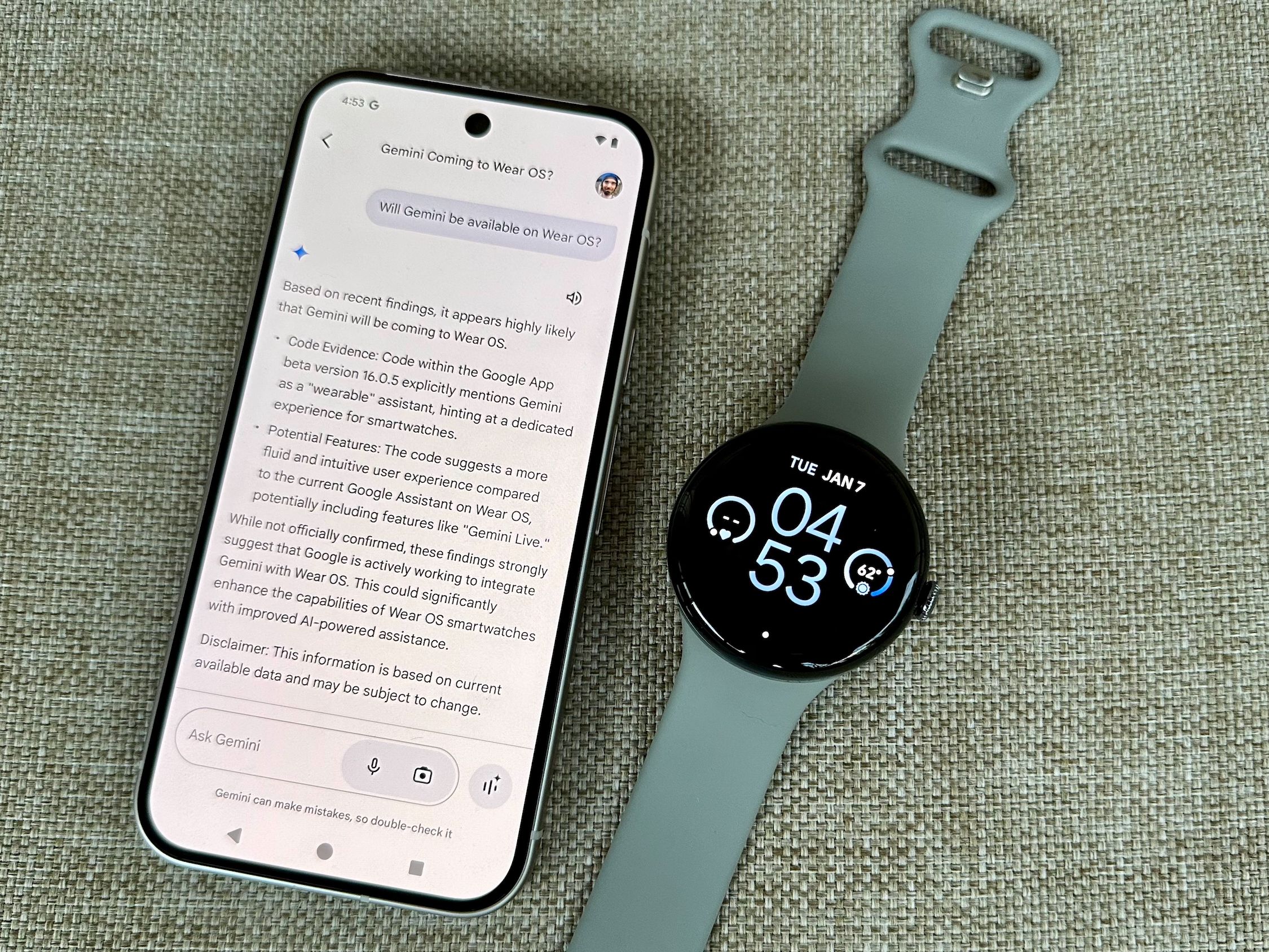 Gemini on Wear OS