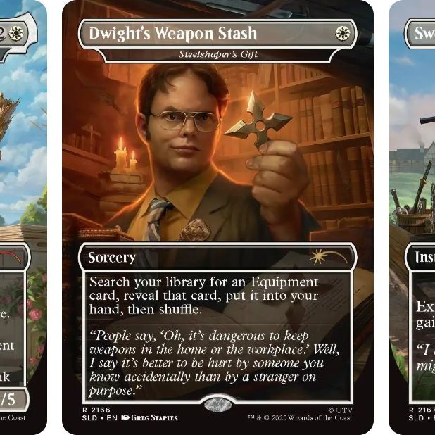 Magic: The Gathering cards featuring Dwight from The Office are a step too  far for some, though others think they're 'so bad its circling back to  being funny' | PC Gamer