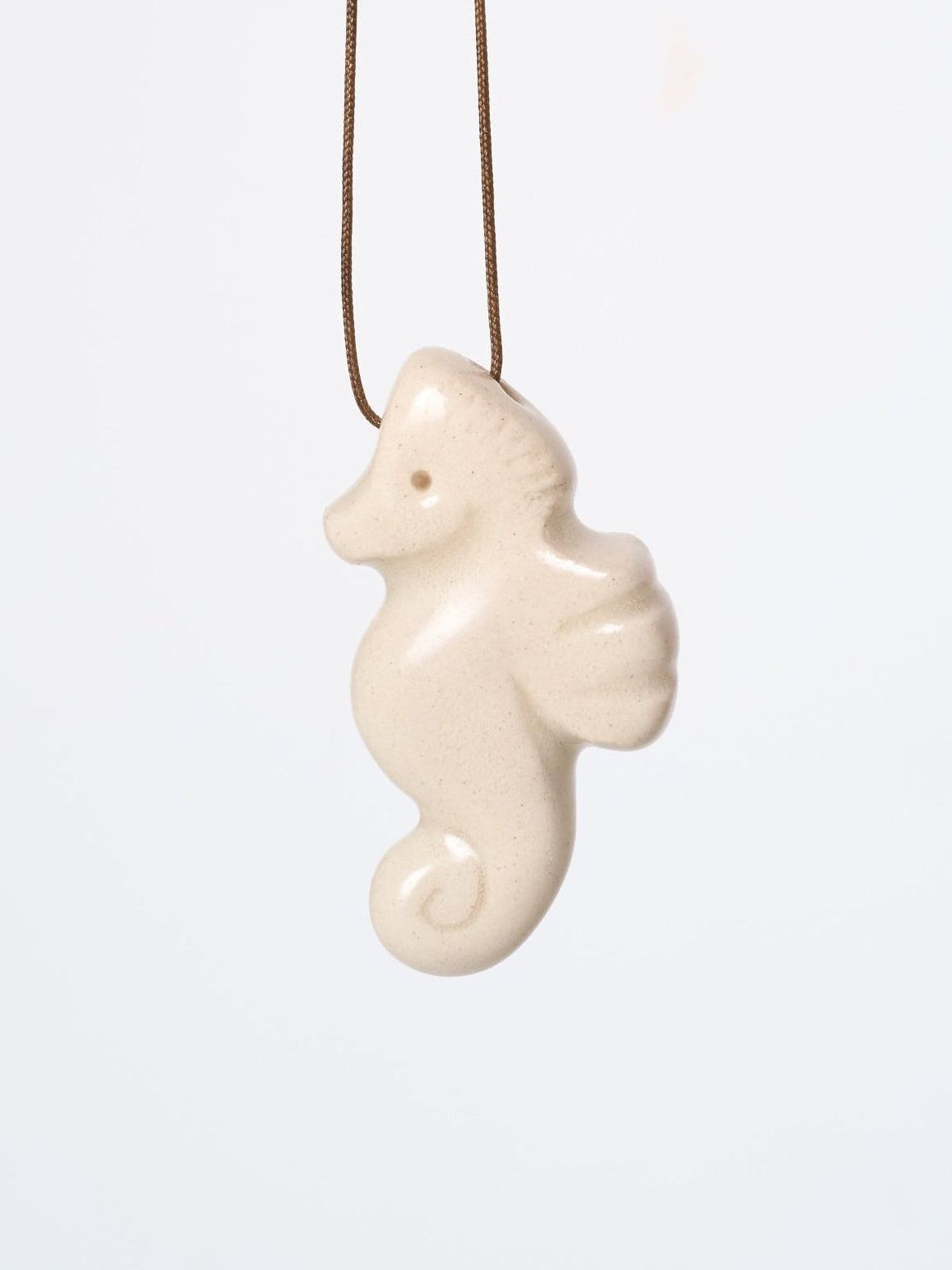 Ceramic Seahorse Pendant - Intense Blue