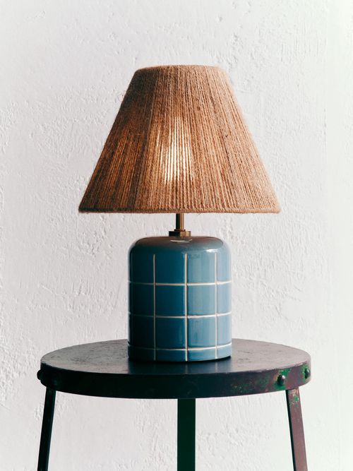 Rechargeable Ceramic Tile Table Lamp