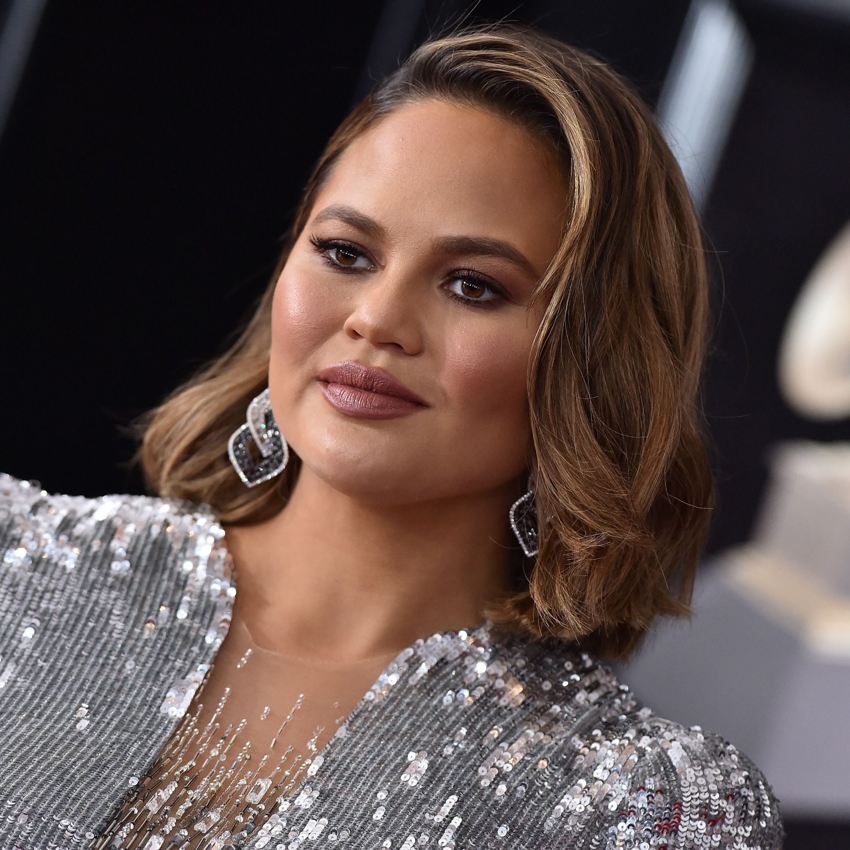 Model Chrissy Teigen attends the 60th Annual GRAMMY Awards at Madison Square Garden on January 28, 2018 in New York City.