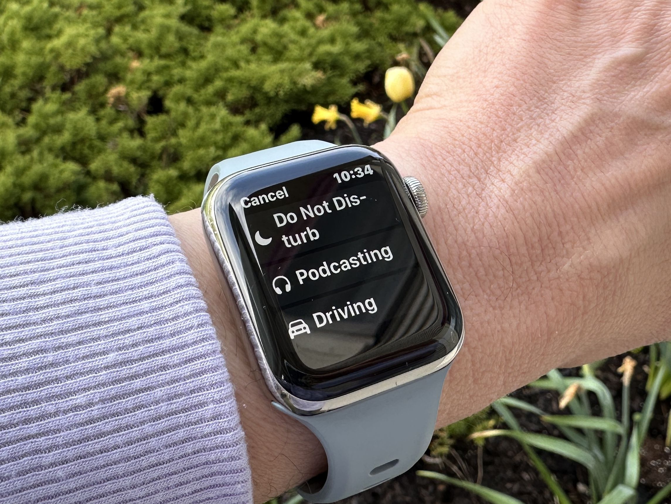 Apple Watch Do Not Disturb until tomorrow option missing screenshot