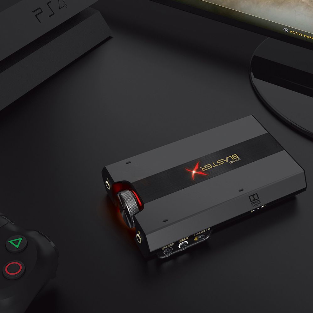 The Sound BlasterX G6 is an external sound card for game consoles