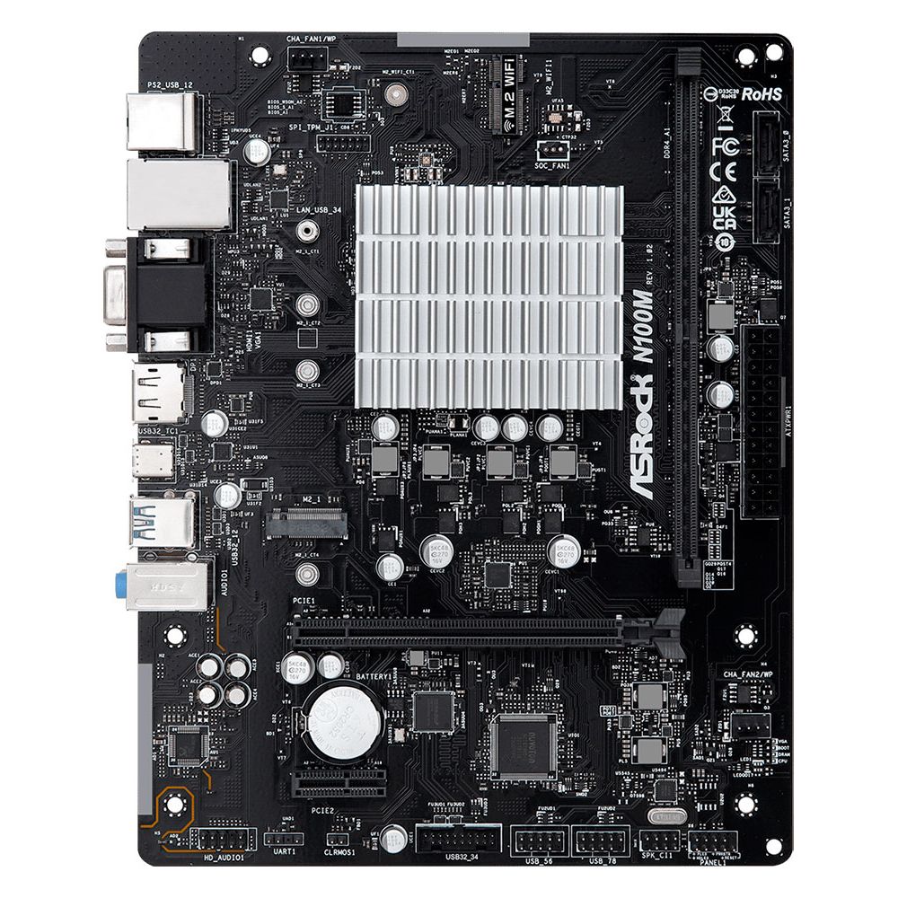 自作PC ASRock N100DC-ITX 32GB 4TB Wi-Fi 6E ASRock N100DC-ITX Intel Quad-Core Processor, DDR4, 2 SATA3