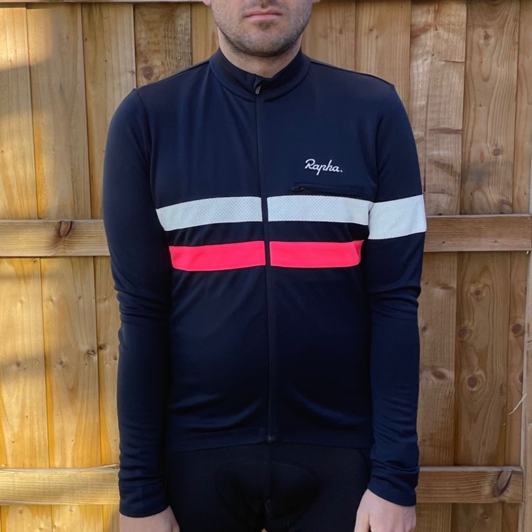 Image shows cyclist wearing jersey