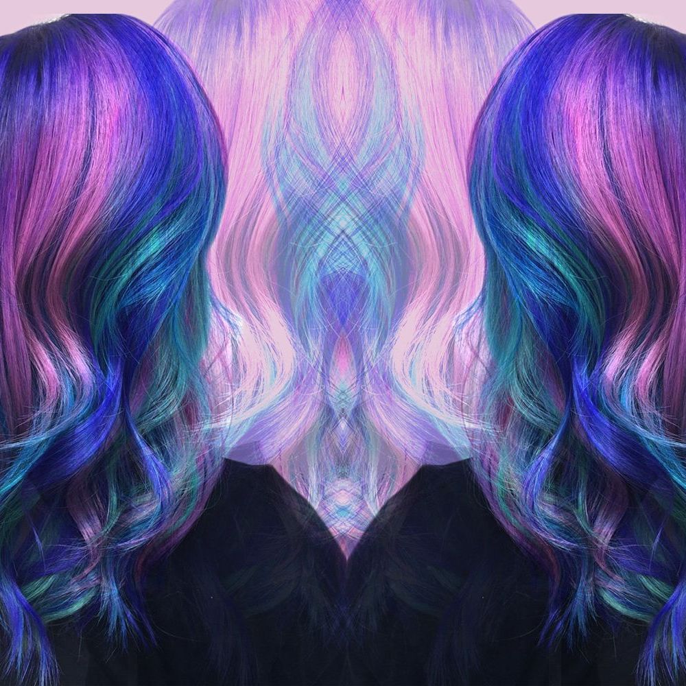 Galaxy hair multiple colors