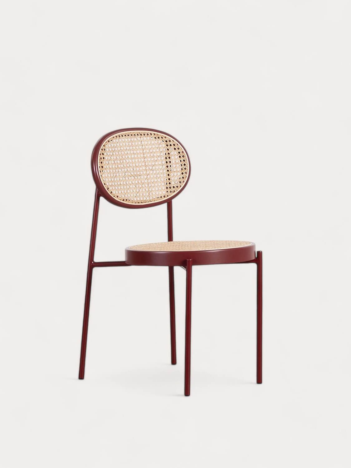 Pack of 2 Natural Rattan and Metal Dining Chairs Vili
