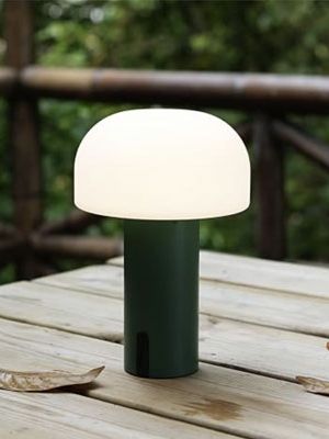 green portable outdoor lamp