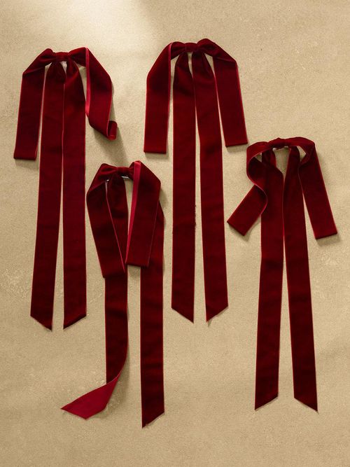 Draped Velvet Tree Bows (set of 4)