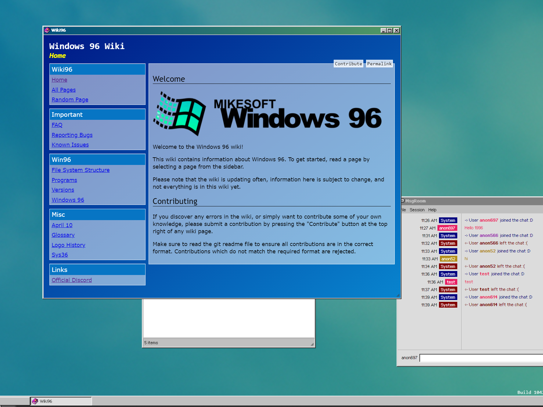 Windows 96 is a throwback to classic Windows that runs entirely in