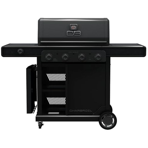 Charbroil Pro Series With Amplifire Infrared Technology 4-Burner Propane Gas Grill Cabinet With Side Burner, Black - 463281024