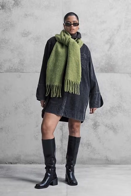 ASOS Design Curve Cord Mini Shirt Dress with Wide Cuffs and Oversized Pockets