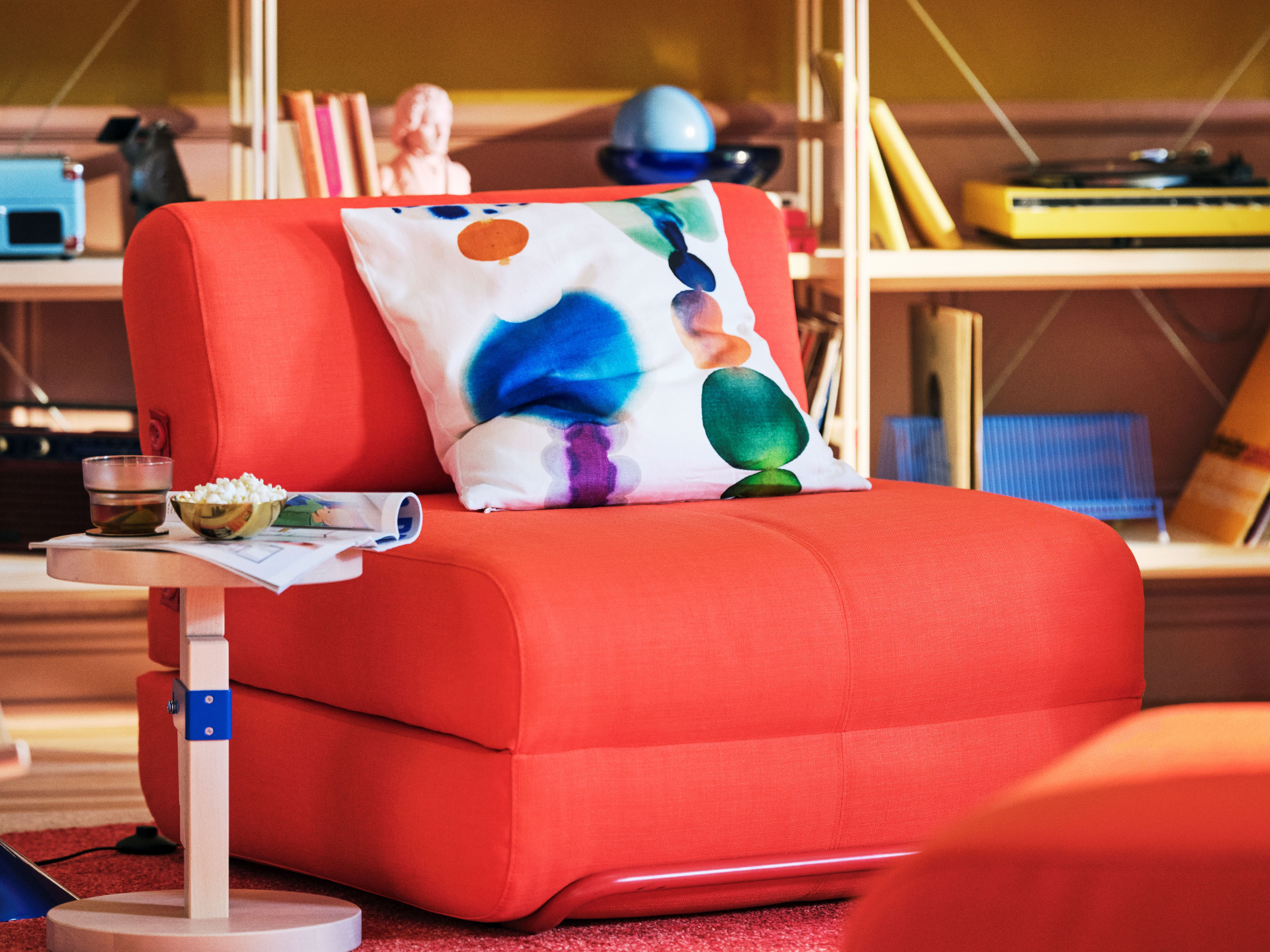 IKEA's Foldable Chair-Bed Gives Extra Sleep Space Stylishly |