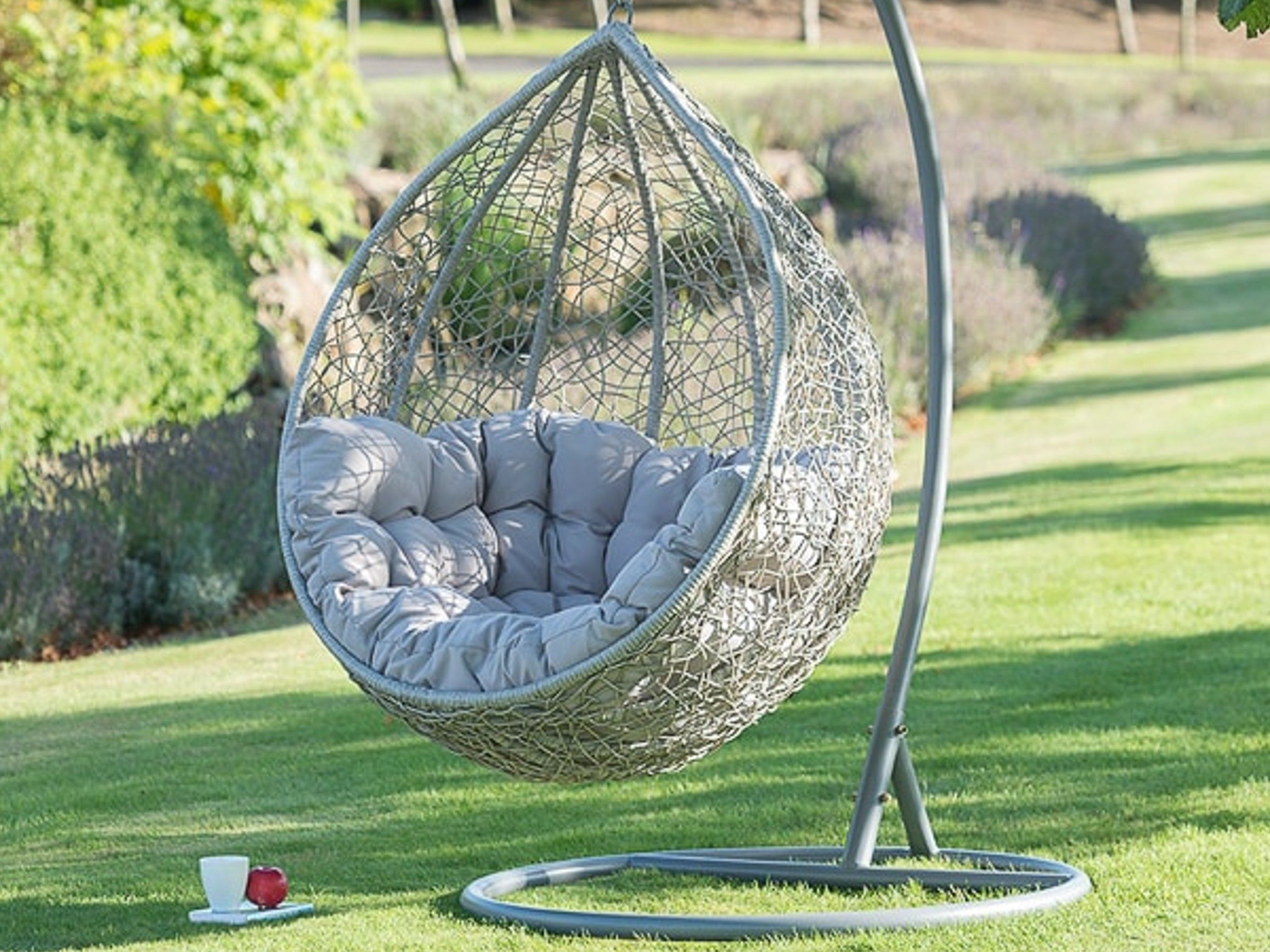 egg swing chair b&m