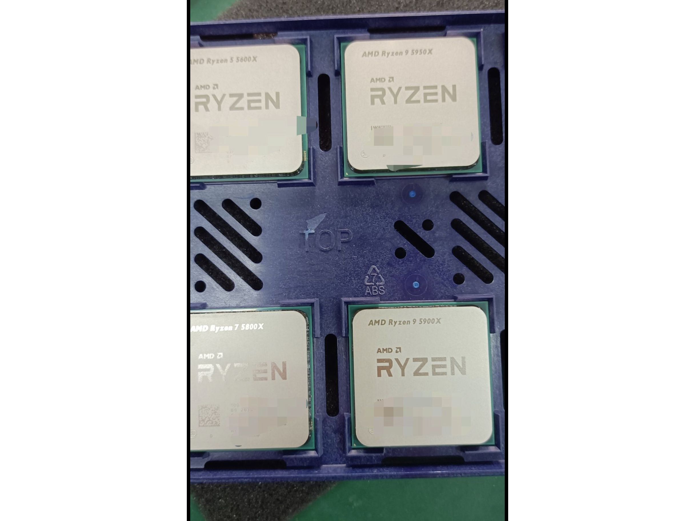 AMD's Ryzen 5600X, 5800X, 5900X, and 5950X CPUs Pictured