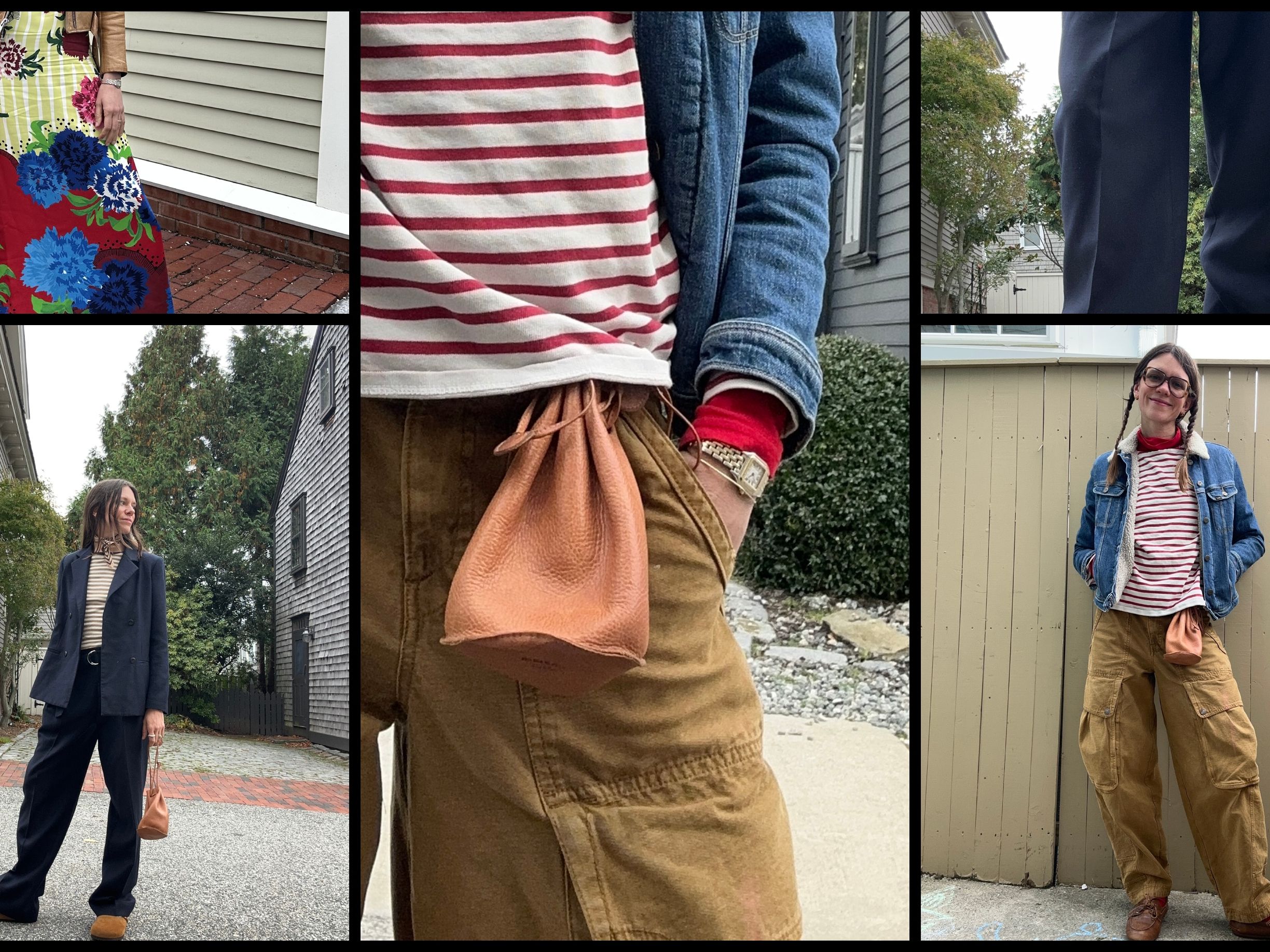 Sherpa and Leather Backpack Spring Summer Outfit NWT The shearling coat, the lambswool jumper, the suede boots  main image 4