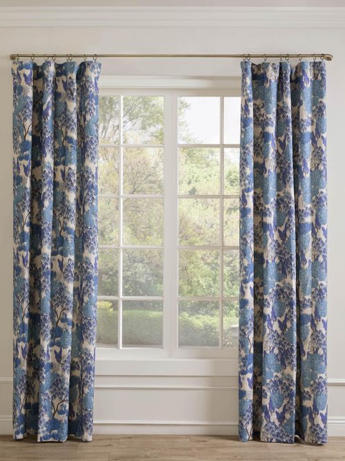 Garden Walk Linen Curtain Panel by Sarah Sherman Samuel