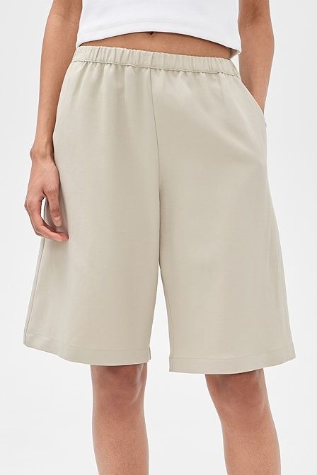 Twill Bermuda Shorts - Fog