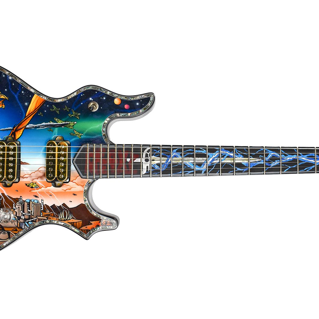 This Heavy Metal-themed six-string from Minarik Guitars boasts