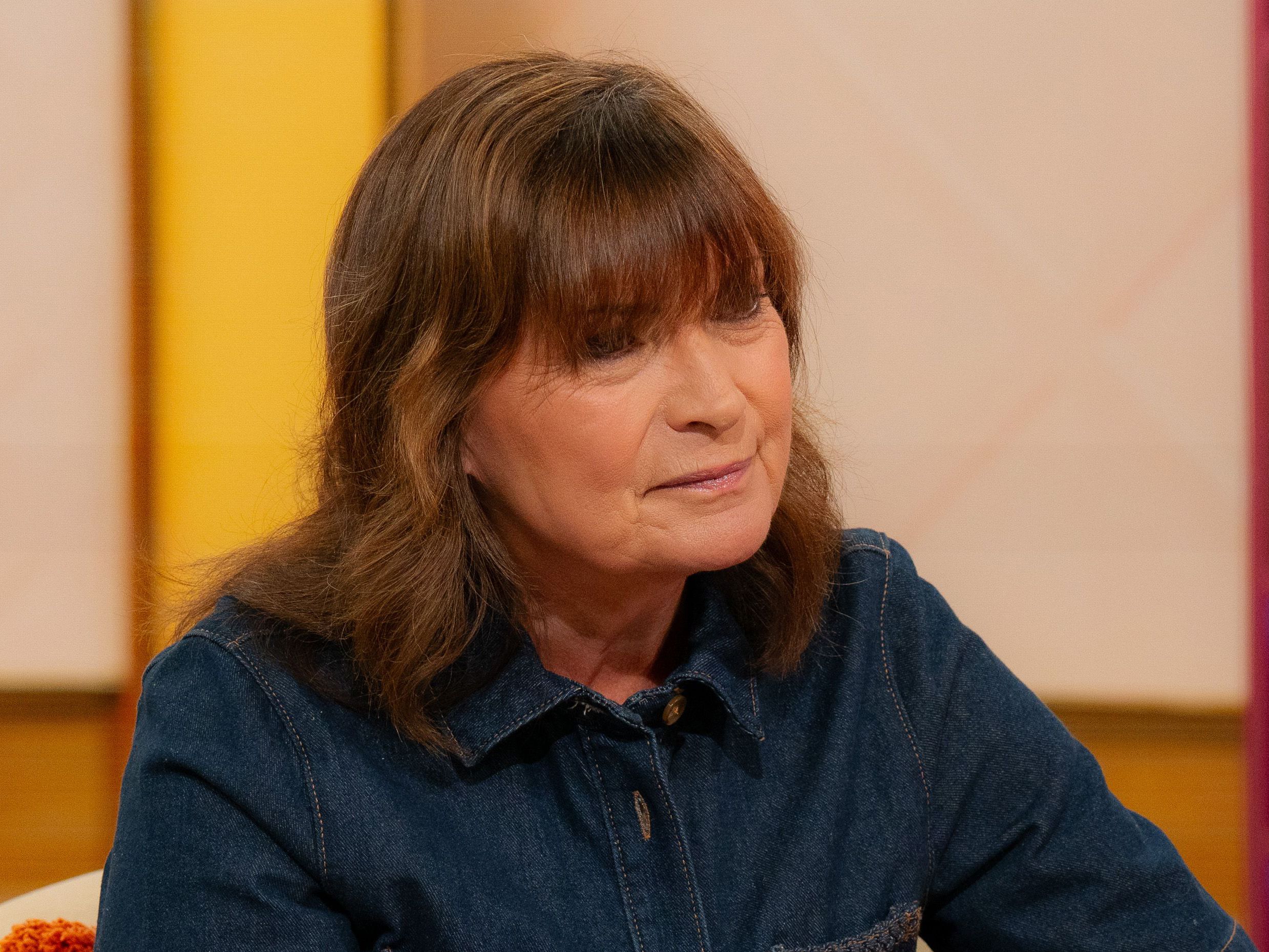 lorraine kelly denim dress today Lorraine Kelly looks chic in denim dress as she returns to her ITV show