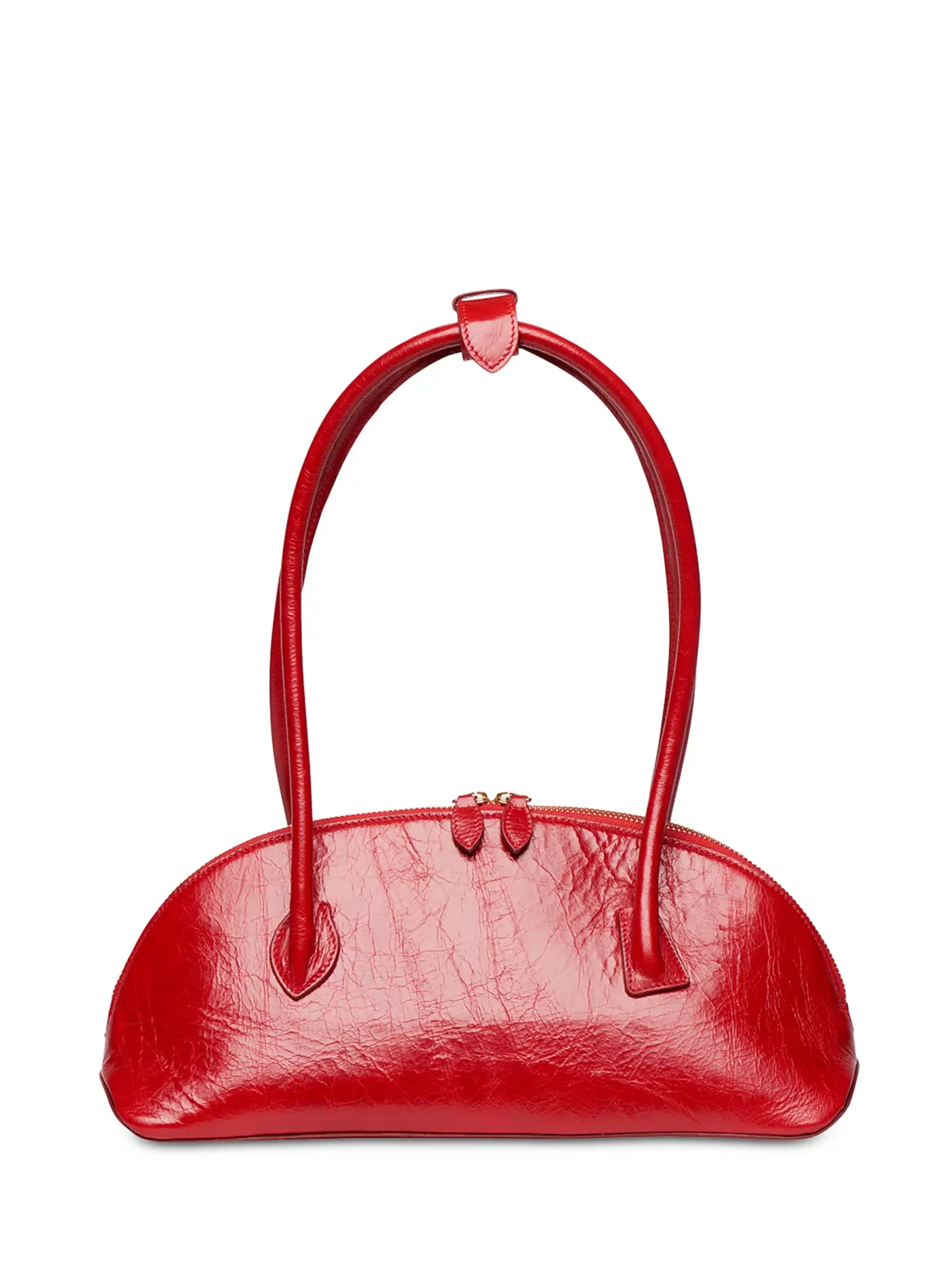 East/west Leather Dome Bag
