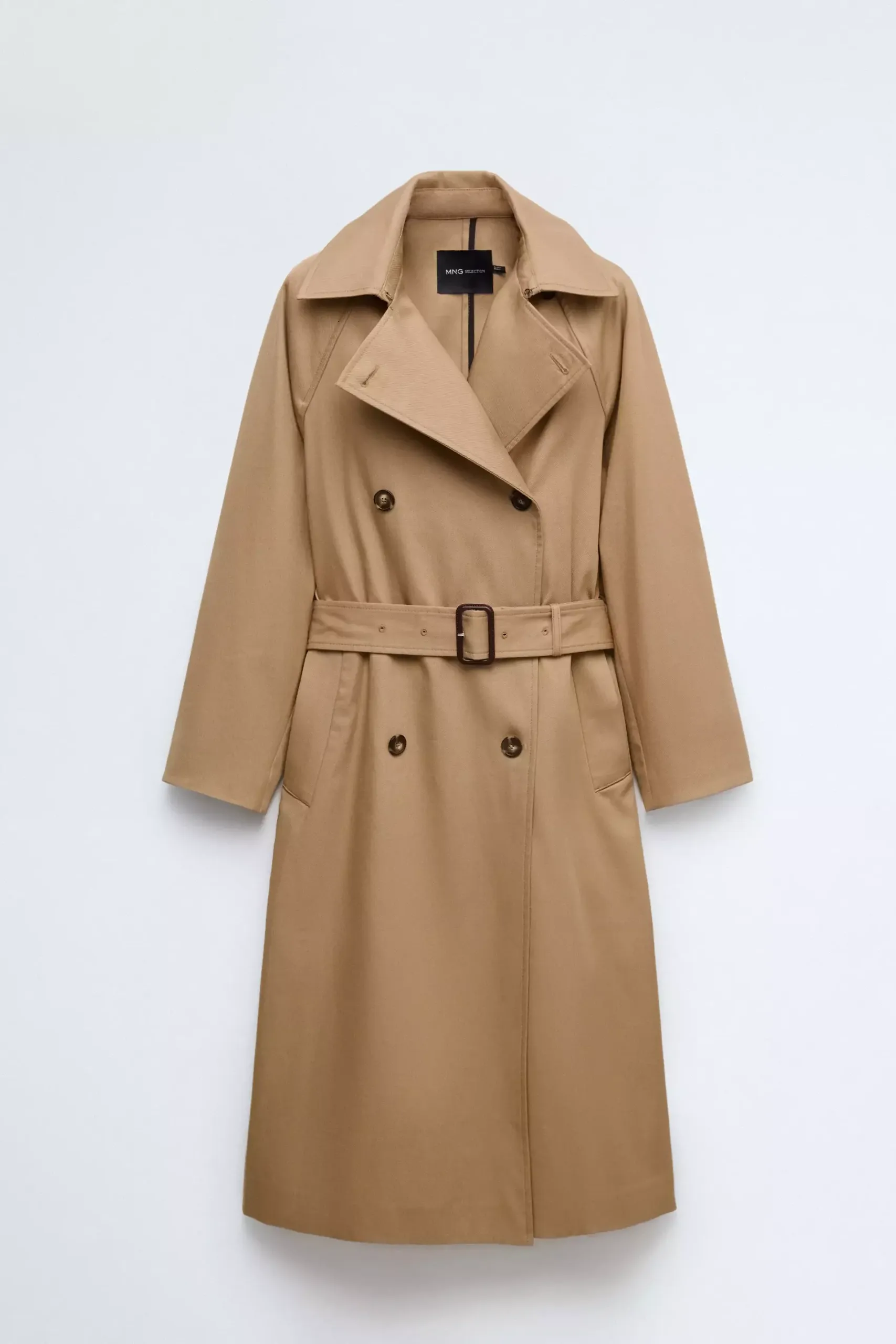 Cotton-Lyocell Blend Trench Coat With Belt - Women | Mango Usa