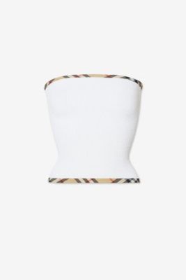 Devyn Swim Skirt/tube Top in White - Women, Nylon | Burberry&amp;reg; Official