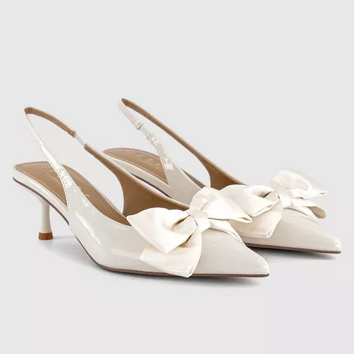 Office, bow detail slingback heels