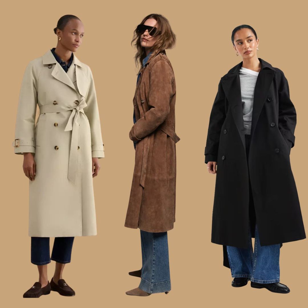 ジャケット・アウター GRANCY Patterned Long Trench Coat Women's Long Trench Coat Oversized Women's Oversized Long Trench