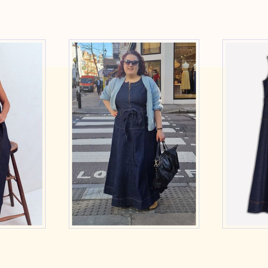 chinese dress ladies Maxi Denim Dress M