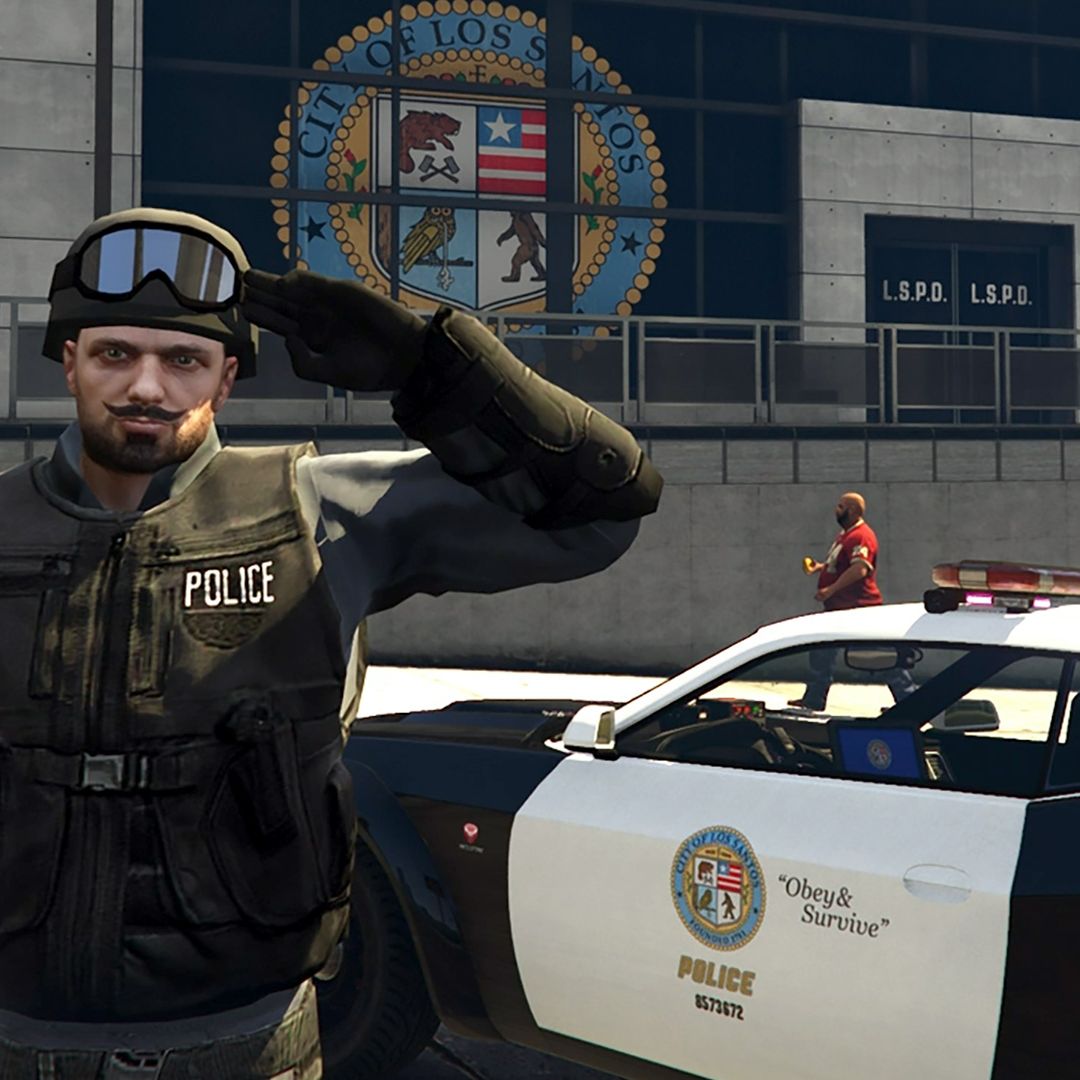 How to get GTA Online Police Uniforms and dress as a cop | GamesRadar+, image size:1080x1080