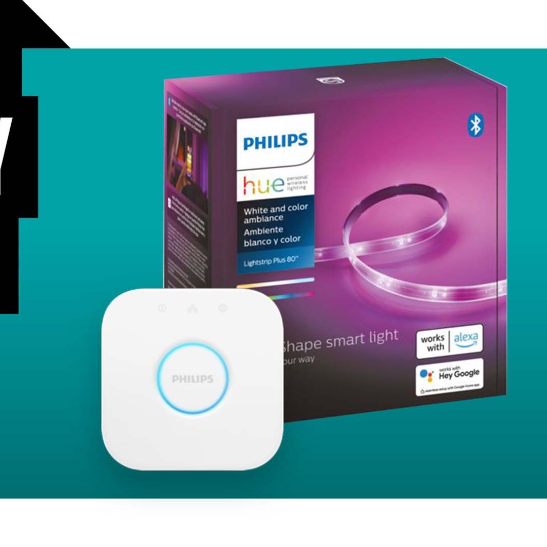 Get a Philips Hue lighting strip kit for just $50, that's less