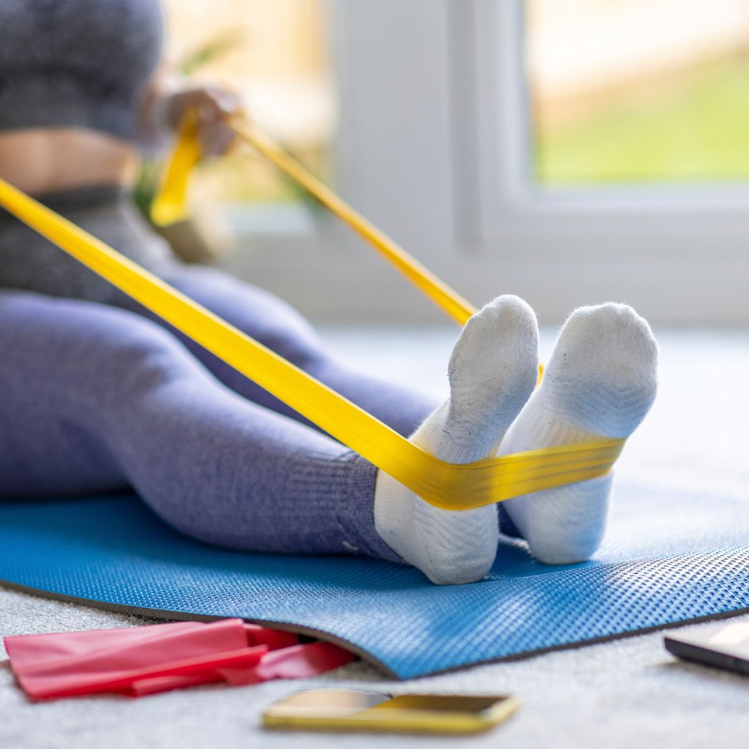 Mayitr 5pcs Latex Stretching Loop Bands Set Home Gym Fitness Yoga Resistance Bel