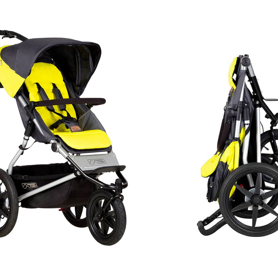 Quad Bike Wheel Mountain Buggy Kinderwagen Sport Mountain Buggy Terrain V3  Solus Grau-Gelb Ausstellungsstck Sport