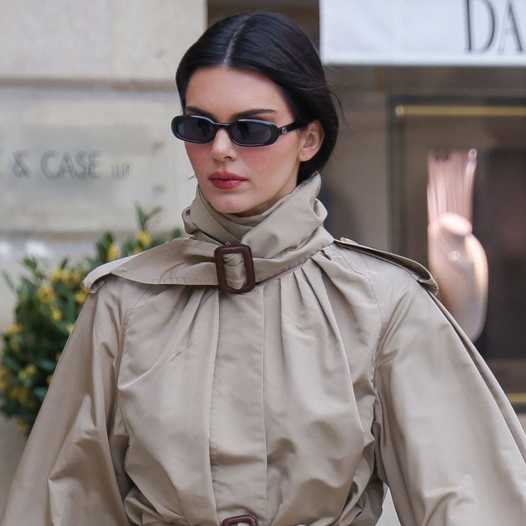 Kendall Jenner Honors Her Paris Dress Code in a Gray Suit | Marie Claire