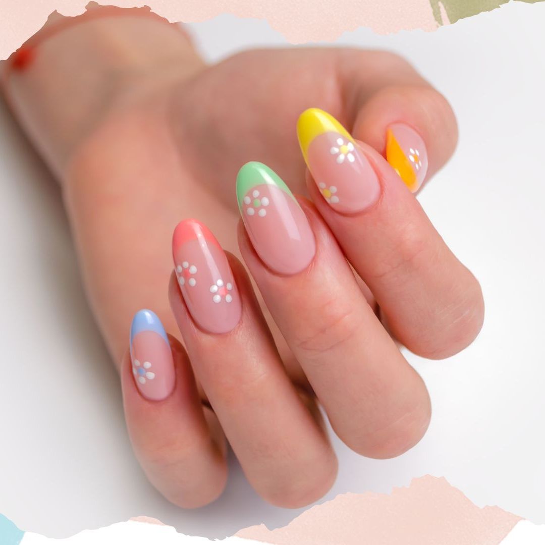 Watercolor Flower Nails That Bloom in Spring