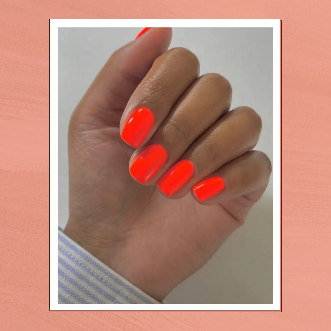 Summer Orange Nails That Shine Bright