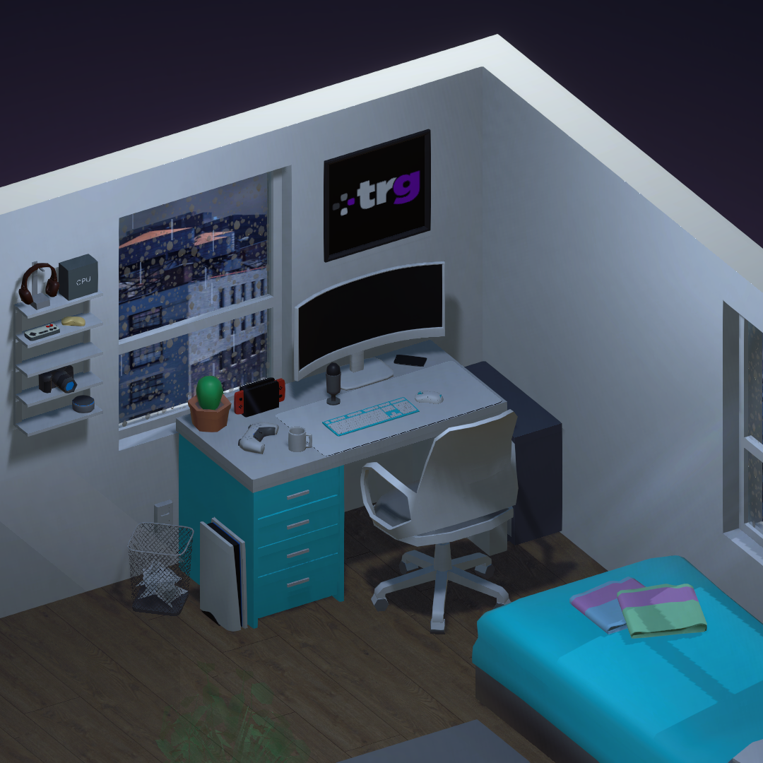 Cozy Bedroom Interior Scene - 3D Model by Maker20, image size:1080x1080