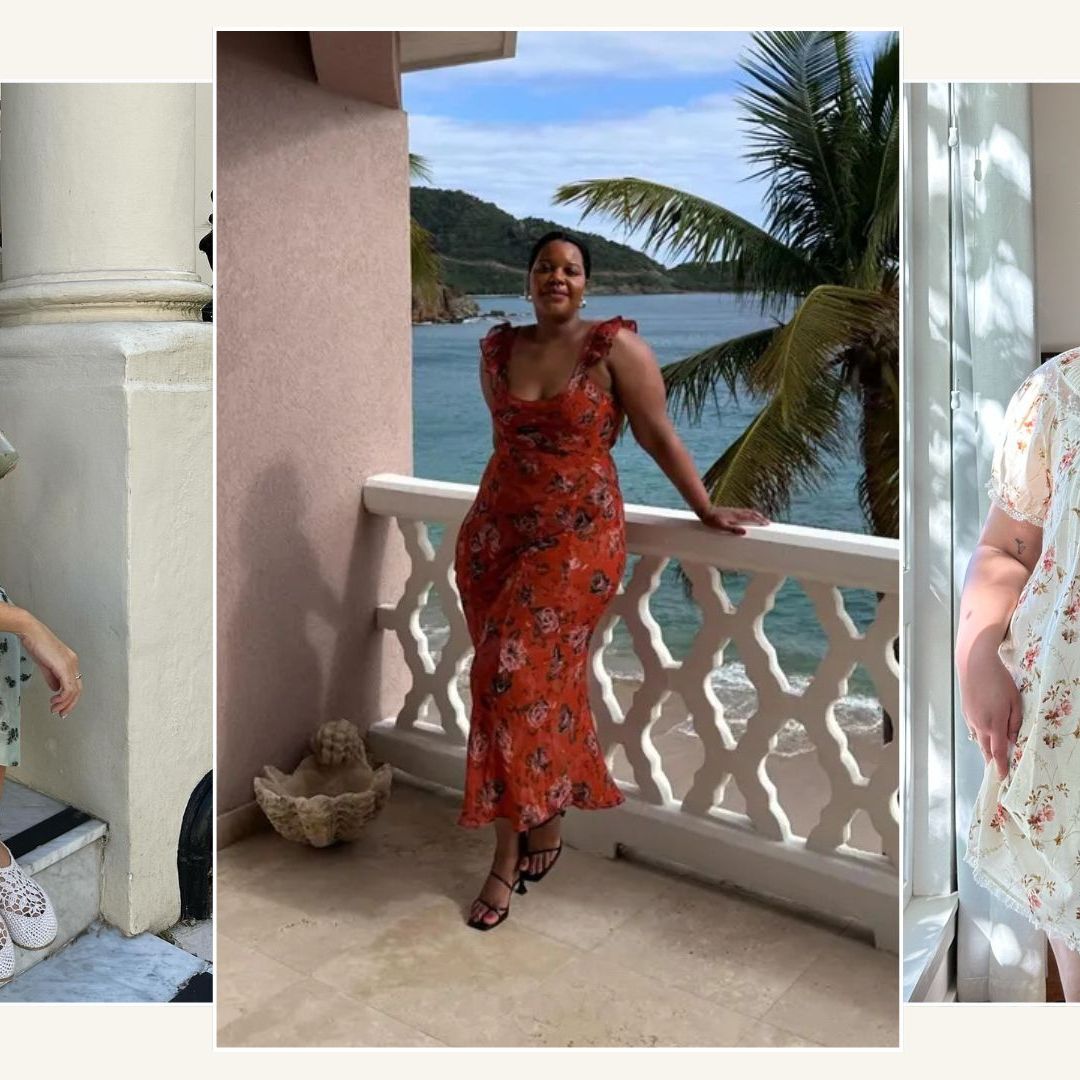 fashionable floral dresses Elegant Floral Print Dress for Women